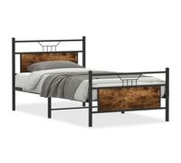 (smoked oak, 107 x 203 cm) vidaXL Bed Frame without Mattress Smoked Oak 90x190 cm Single Engineered Wood