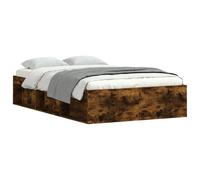 (smoked oak, 120 x 190 cm) vidaXL Bed Frame Bedroom Mattress Foundation Guest Room Bedstead Bed Base