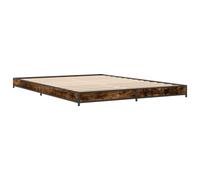 (smoked oak, 120 x 200 cm) vidaXL Bed Frame Bed Base Sonoma Oak 160x200 cm Engineered Wood and Metal