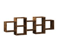 (smoked oak, 129 x 18 x 42 cm) vidaXL Wall Shelf Floating Shelf Wall Storage Shelf Engineered Wood
