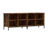 vidaXL Shoe Cabinet Smoked Oak 131x35x50 cm Engineered Wood