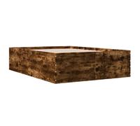 (smoked oak, 135 x 190 cm/ 45 cm) vidaXL Bed Frame Bedroom Bed Base Bedstead White 120x200 cm Engineered Wood