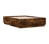 vidaXL Bed Frame Smoked Oak 135x190 cm Double