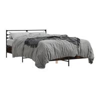 (smoked oak, 140 x 190 cm) vidaXL Bed Frame Bed Base Grey Sonoma 120x200 cm Engineered Wood and Metal