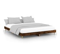 (smoked oak, 140 x 200 cm) vidaXL Bed Frame Home Bedroom Bed Base Bedstead Platform Bed Engineered Wood