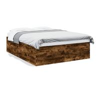(smoked oak, 150 x 200 cm/ 45 cm) vidaXL Bed Frame Bedroom Bed Base Bedstead White 120x200 cm Engineered Wood