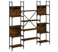 (smoked oak, 155.5 x 24 x 166.5 cm) vidaXL Bookshelf Bookcase Storage Cabinet Shelving Unit Rack Engineered Wood