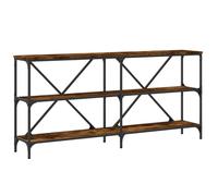 Vidaxl Console Table Smoked Oak 160X30X75 Cm Engineered Wood And Iron, Brown