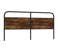 (smoked oak, 180 cm) vidaXL Headboard Bed Header Bedroom Bed Headboard Steel and Engineered Wood