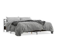 vidaXL Bed Frame Without Mattress Smoked Oak 180X200 cm Super King, Brown