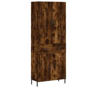 (smoked oak, 2 doors 2 drawers) vidaXL Highboard Sideboard Storage Cabinet Side Cabinet White Engineered Wood