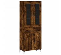 vidaXL Highboard Smoked Oak 69.5x34x180 cm Engineered Wood, Brown