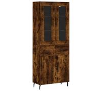 (smoked oak, 2 doors 2 drawers) vidaXL Highboard Sideboard Tall Storage Cabinet Side Cabinet Engineered Wood