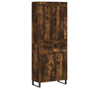 (smoked oak, 2 doors 2 drawers) vidaXL Highboard Sideboard Tall Storage Cabinet Side Cabinet Engineered Wood
