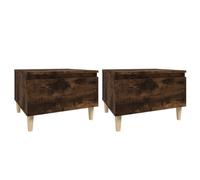 vidaXL Side Tables 2 pcs Smoked Oak 50x46x35 cm Engineered Wood