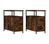 Bedside Cabinets Side Table Nightstand Bedside Table Engineered Wood vidaXL
