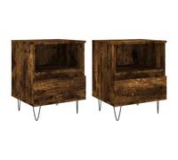 Bedside Cabinets Nightstand Side Table Bed Cabinet Engineered Wood vidaXL