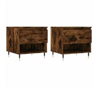 (smoked oak, 2 pcs) vidaXL Coffee Table Side Table End Accent Telephone Sofa Table Engineered Wood