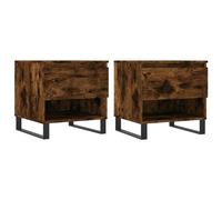 (smoked oak, 2 pcs) vidaXL Coffee Table Side Table End Accent Telephone Sofa Table Engineered Wood