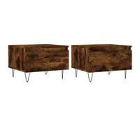 vidaXL Coffee Tables 2 pcs Smoked Oak 50x46x35 cm Engineered Wood