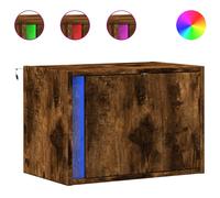 Wall-mounted Bedside Cabinets with LED Lights Bed Table Side Table vidaXL