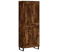 (smoked oak, 2 wood doors) vidaXL Highboard Sideboard Tall Storage Cabinet Side Cabinet Engineered Wood