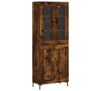 vidaXL Highboard Smoked Oak 69.5x34x180 cm Engineered Wood, Brown
