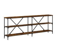 (smoked oak, 200 x 30 x 75 cm/ 1 pcs) vidaXL Console Table Side Table Sideboard End Table Engineered Wood and Iron
