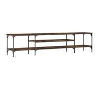(smoked oak, 201 x 35 x 45 cm) vidaXL TV Cabinet Media Console Sideboard Engineered Wood and Iron