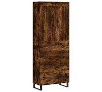 (smoked oak, 3 drawers) vidaXL Highboard Sideboard Tall Storage Cabinet Side Cabinet Engineered Wood