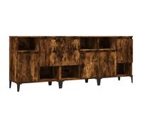 (smoked oak, 3 pcs) vidaXL Sideboards Storage Side Cabinet Cupboard Highboard Engineered Wood