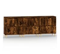 vidaXL Sideboards 3 pcs Smoked Oak Engineered Wood