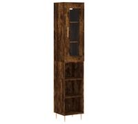 (smoked oak, 3 shelves) vidaXL Highboard Sideboard Cupboard Storage Cabinet Smoked Oak Engineered Wood