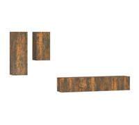 (Smoked oak, 30,5 x 30 x 90 cm (L x W x H)) vidaXL TV Cabinet Set 4 Piece Engineered Wood Multi Colours 100/80x30x30 cm
