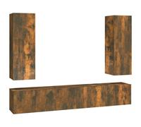 vidaXL 7 Piece TV Cabinet Set Sonoma Oak Engineered Wood, Brown