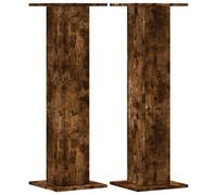 vidaXL Plant Stands 2 pcs, Plant Pot Stand for Indoor Living Room, Plant Holder for Decorative, Flower Stand Flower Pot, Smoked Oak Engineered Wood