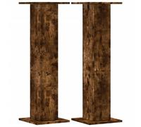 (smoked oak, 30 x 30 x 95 cm) vidaXL Speaker Stands Living Room Speaker Floor Stand 2 pcs Engineered Wood