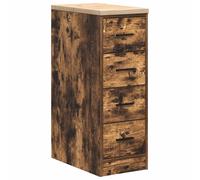 vidaXL Garage Storage Cabinet Smoked Oak 30x51x85 cm Solid Wood Pine