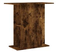 vidaXL Aquarium Stand, Fish Tank Cabinet with Storage, Fish Tank Stand for Home Living Room, Aquarium Cabinet, Smoked Oak Engineered Wood