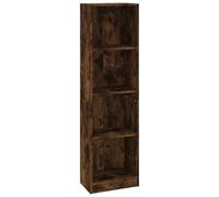 Vidaxl 4-tier Book Cabinet Smoked Oak 40X24X143 Cm Engineered Wood, Brown