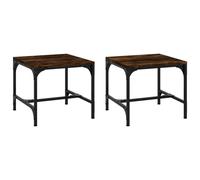 (Smoked oak, 40 x 40 x 35 cm/2 pcs) vidaXL 1/2x Side Table Engineered Wood Couch Tea Table Multi Colours/Sizes