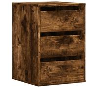 vidaXL Corner Chest of Drawers, Storage Cabinet for Living Room Hallway Office, Sideboard with Drawers, Drawer Cabinet, Smoked Oak Engineered Wood