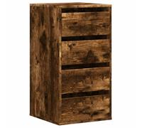 (smoked oak, 40 x 41 x 76 cm) vidaXL Corner Chest of Drawers Storage Drawer Side Cabinet Engineered Wood
