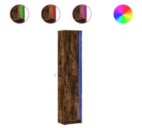 (smoked oak, 41.5 x 32.5 x 200 cm) vidaXL Highboard with LED Sideboard Cabinet Cupboard Engineered Wood