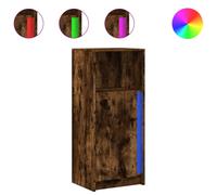 (smoked oak, 42.5 x 34 x 100 cm) vidaXL Sideboard with LED Side Cabinet Highboard Engineered Wood