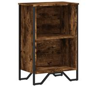 vidaXL 2 Shelf Smoked Oak Bookcase - Size: 74.5 x 31 x 50cm - Brown - Wilko