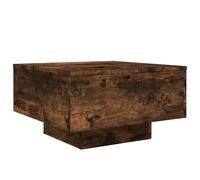 Coffee Table Smoked Oak 55x55x31 cm Engineered Wood Modern Square Top Minimalist