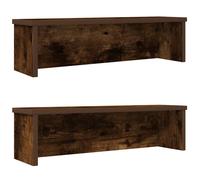 (smoked oak, 60 x 15 x 16 cm/ 2 pcs) vidaXL Kitchen Racks Stackable Storage Shelf Counter Shelf Cabinet Organizer