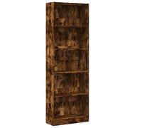 (smoked oak, 60 x 24 x 176 cm) vidaXL Book Cabinet Display Rack Bookshelf Storage Shelf Rack Engineered Wood