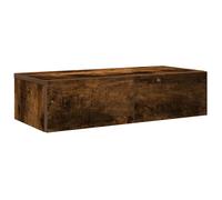 vidaXL Wall Shelf with Drawers Smoked Oak 60x26.5x15 cm Engineered Wood